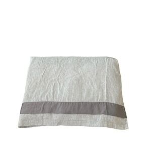 Pottery Barn‎ Queen Grand Lit Cotton Linen Blend Gray Bedskirt